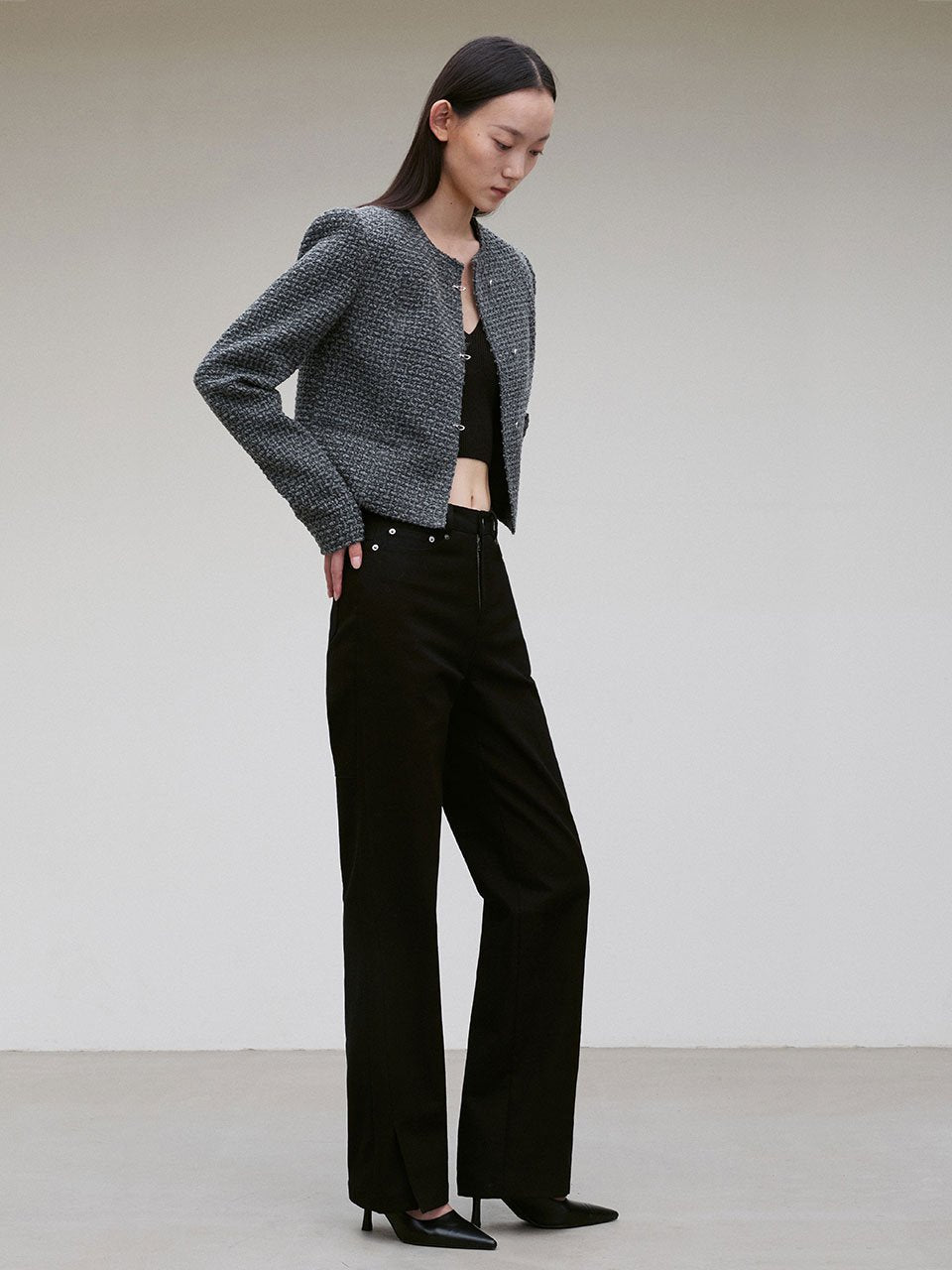 Hem-slit denim jeans - fasfas