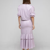 Asymmetric mermaid maxi skirt - fasfas
