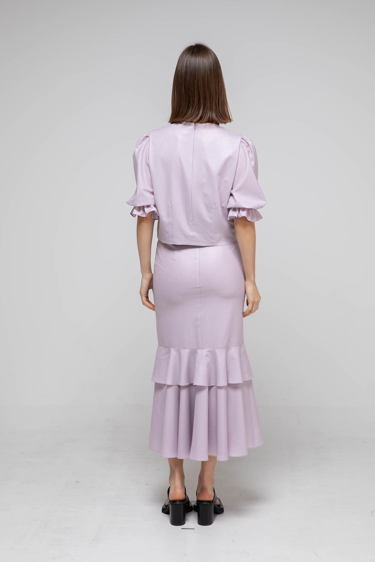 Asymmetric mermaid maxi skirt - fasfas