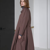 Belted single trench coat