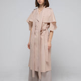 Manteau trench double cape ample