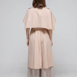 Manteau trench double cape ample
