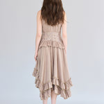 Halterneck 2-tier asymmetric dress - fasfas