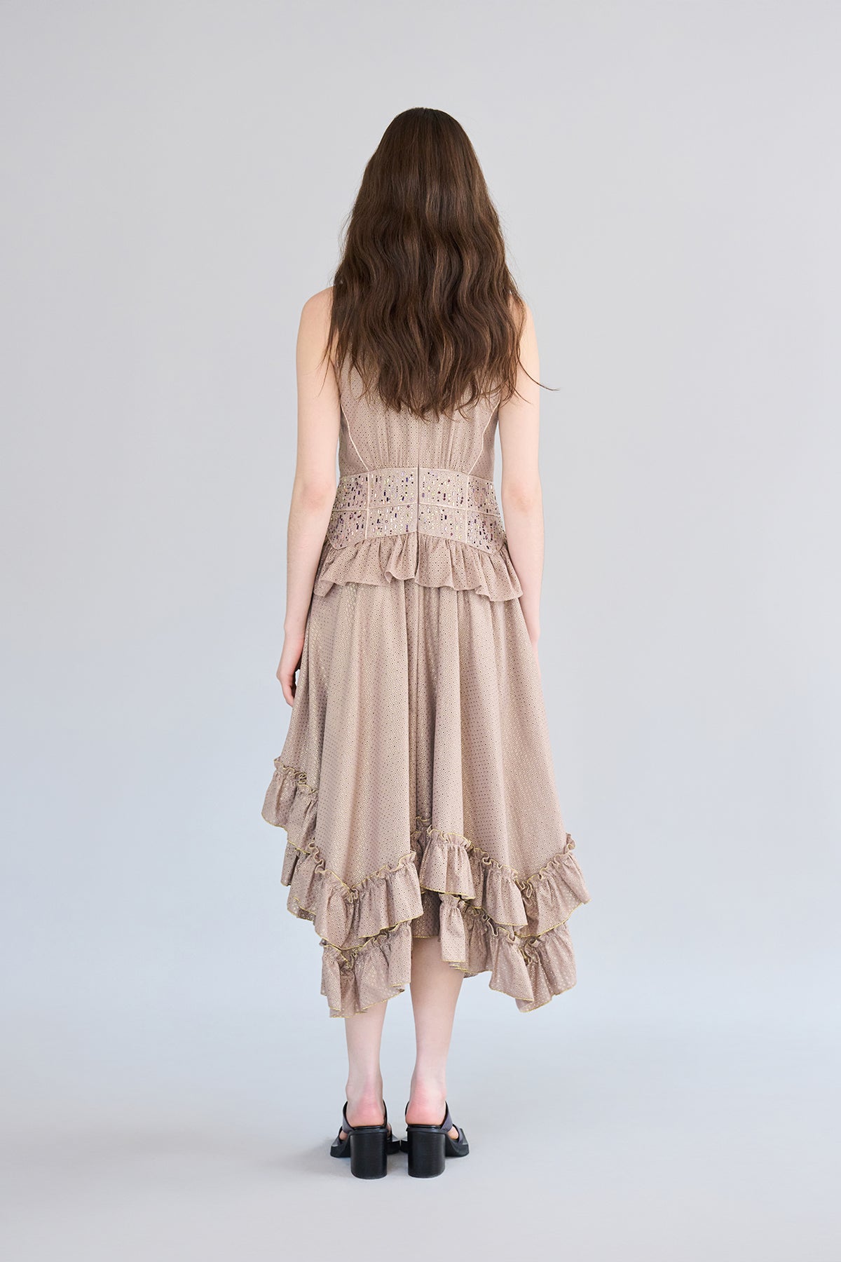 Halterneck 2-tier asymmetric dress - fasfas