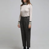 High waist wool baggy pants - fasfas