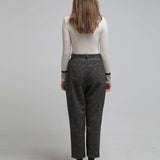 High waist wool baggy pants - fasfas