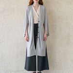 Interseasonal split sleeve long cardigan sky blue - fasfas