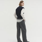 Jasmin knit vest indigo navy - fasfas