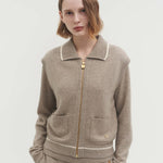 Jasmin knit vest natural beige - fasfas