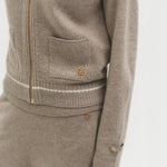 Jasmin knit vest natural beige - fasfas