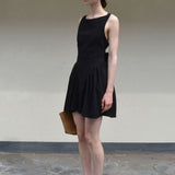 ‘La mer’ shirring skirt dress black - fasfas