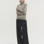 Lei turtleneck sweater heather gray - fasfas