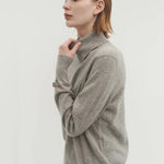 Lei turtleneck sweater heather gray - fasfas