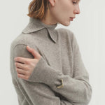 Lei turtleneck sweater heather gray - fasfas