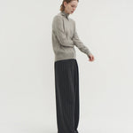 Lei turtleneck sweater heather gray - fasfas