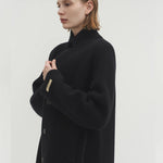 Livia knit coat ink black - fasfas