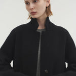 Livia knit coat ink black - fasfas