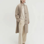 Livia knit coat soft tan beige - fasfas