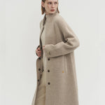 Livia knit coat soft tan beige - fasfas