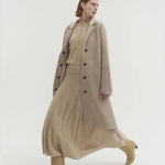 Livia knit coat soft tan beige - fasfas