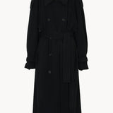 Lloyd oversized trench coat black - fasfas