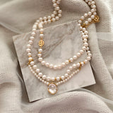 Long pearl necklace - fasfas