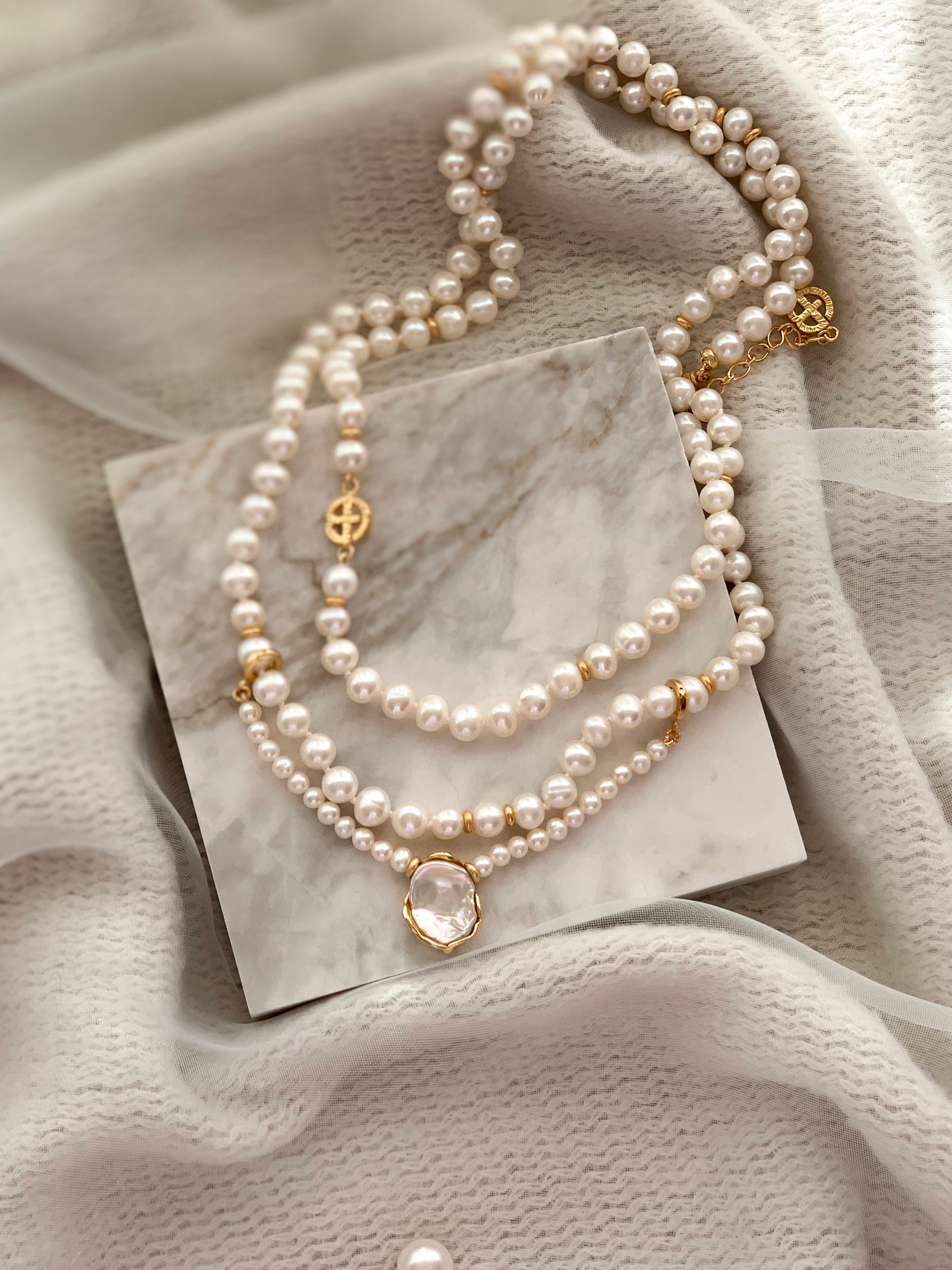 Long pearl necklace - fasfas