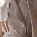 Loose fit cape double trench coat - fasfas