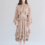 Loose fit frill detail crop jacket - fasfas