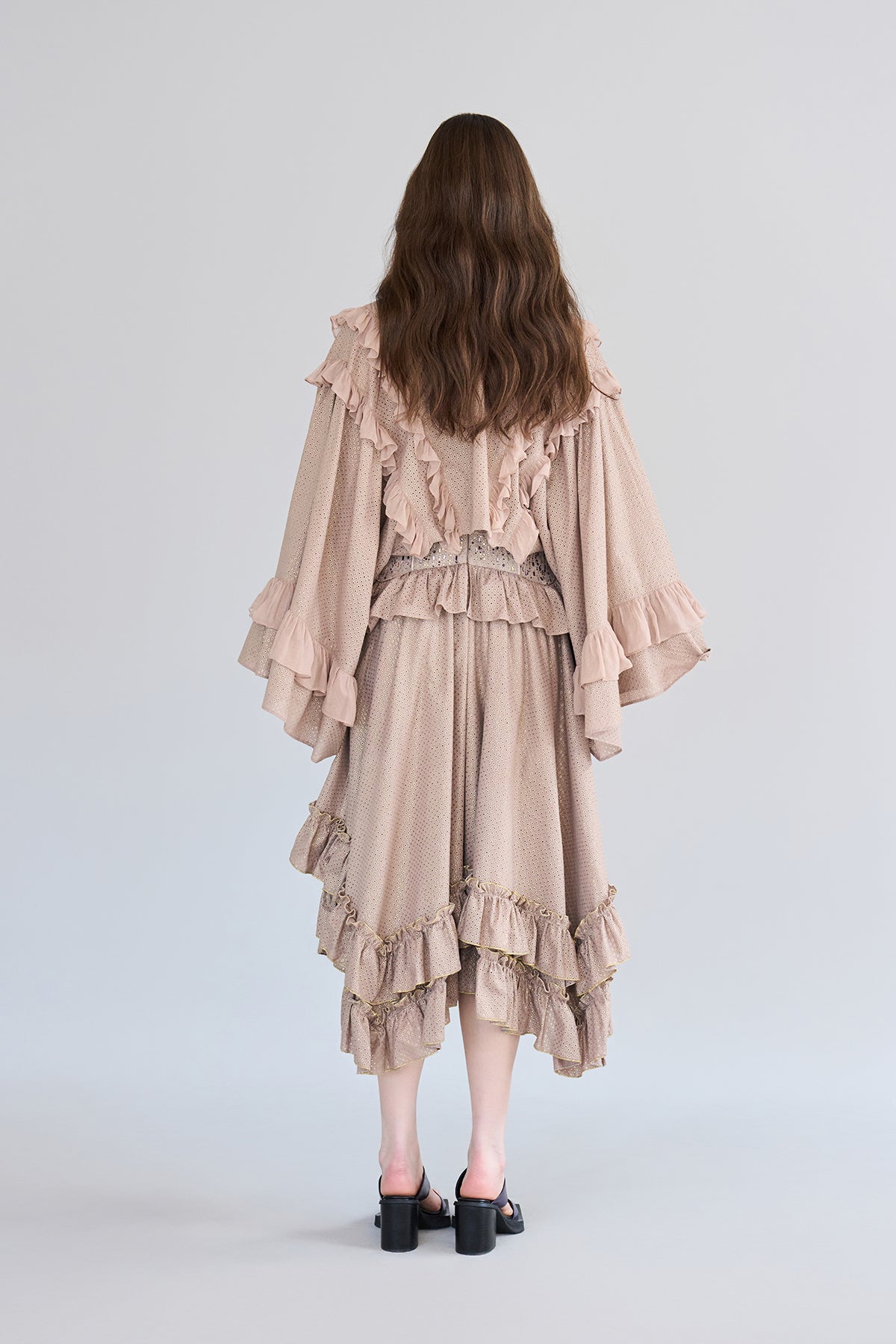 Loose fit frill detail crop jacket - fasfas