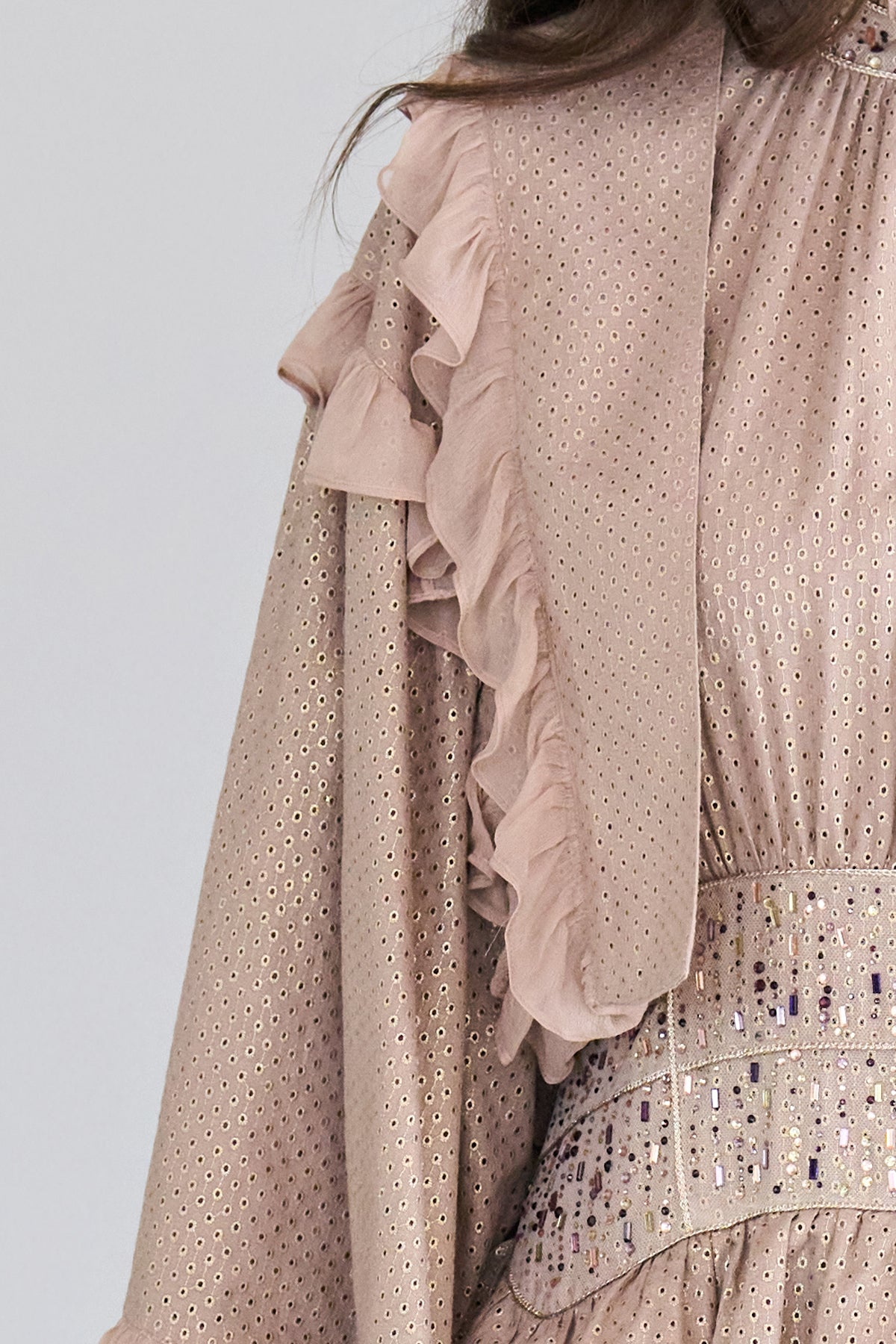 Loose fit frill detail crop jacket - fasfas