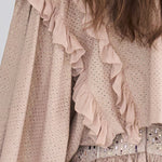 Loose fit frill detail crop jacket - fasfas