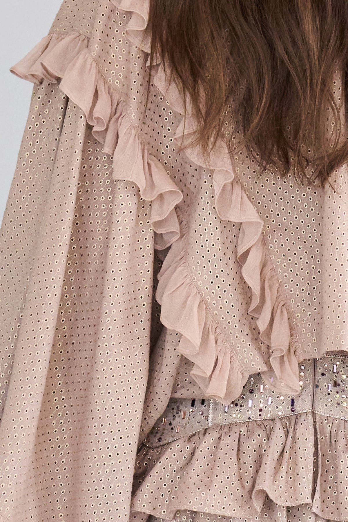 Loose fit frill detail crop jacket - fasfas