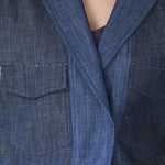 Loose fit sleeveless denim jacket - fasfas