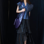 Loose fit sleeveless denim jacket - fasfas