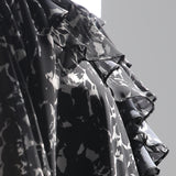 Loose fit v-neck ruffle maxi dress - fasfas