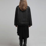 Loose fit denim padding - fasfas