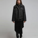 Loose fit denim padding - fasfas
