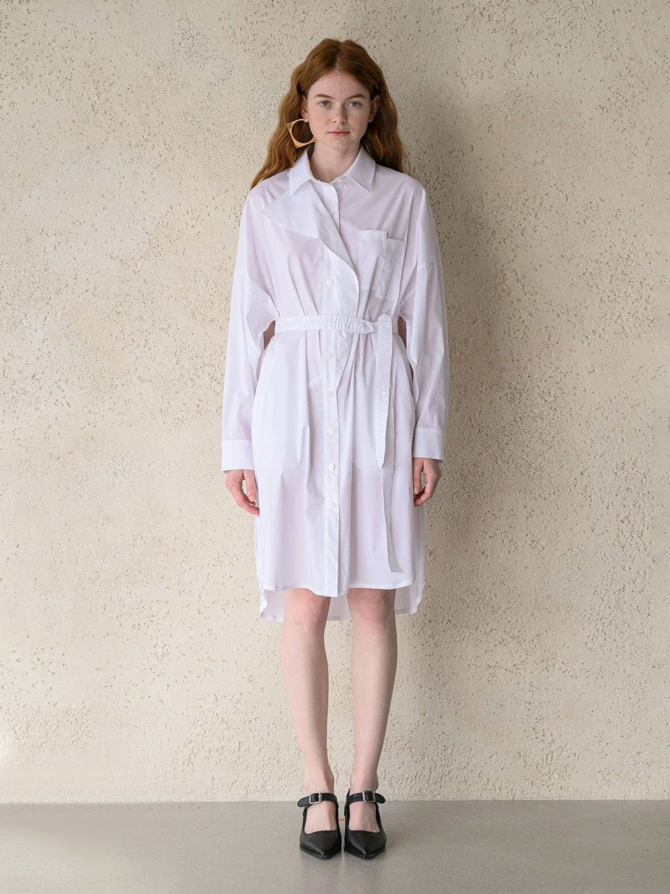 Loose fit shirt midi dress - fasfas