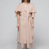 Manteau trench double cape ample