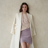 Cardigan évasé asymétrique à perles