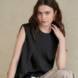 Asymmetrisches Hem Boot-Ausschnitt Top