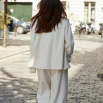 Marion asymmetrical relaxed jacket ivory - fasfas