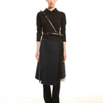 Tweed wrap skirt with tulle pleats - fasfas