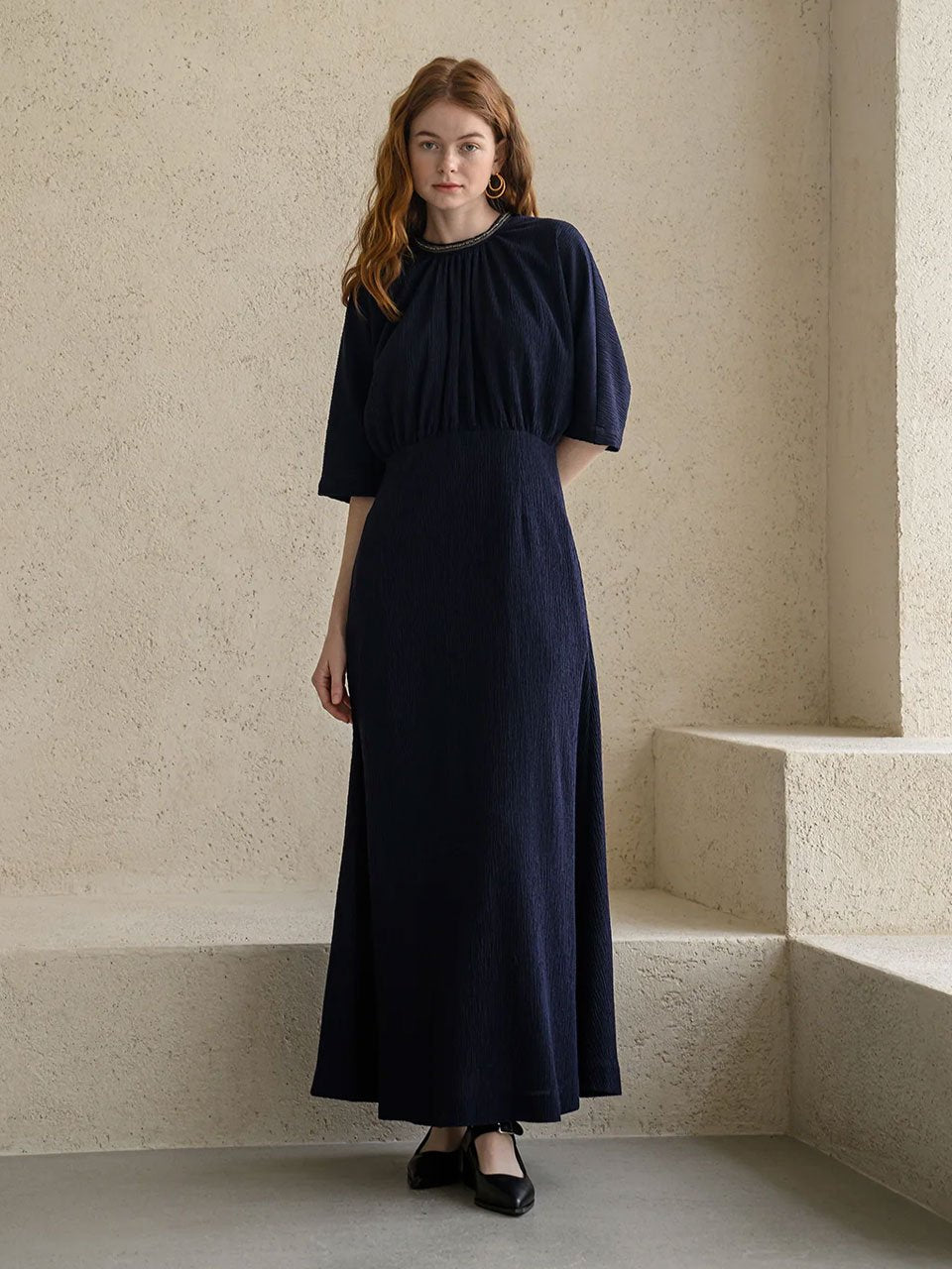 Neck embellished maxi dress - fasfas