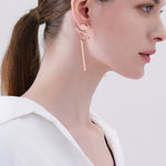 No.7 Metal bar earrings - fasfas