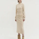Nora ribbed sweater sand beige - fasfas