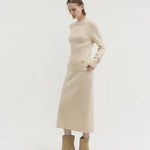 Nora ribbed sweater sand beige - fasfas