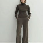 Nora ribbed sweater umber brown - fasfas