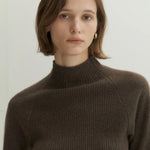 Nora ribbed sweater umber brown - fasfas